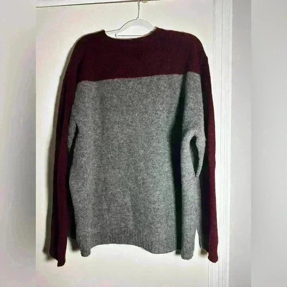Men’s XL timberland 100% Wool Grey and Maroon Pullover Sweater. - Picture 4 of 9